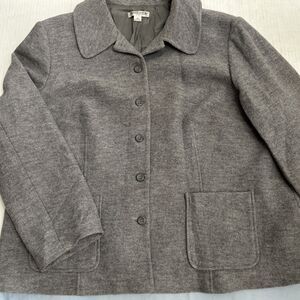 Pendleton Plus 100% wool gray Distressed Blazer Jacket Sz 2X